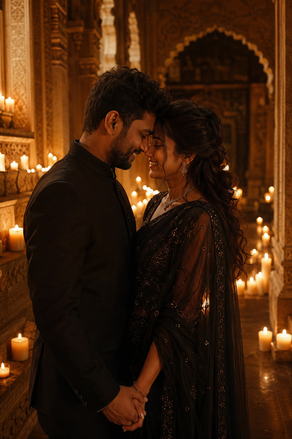 Candlelit Palace Anniversary Portrait